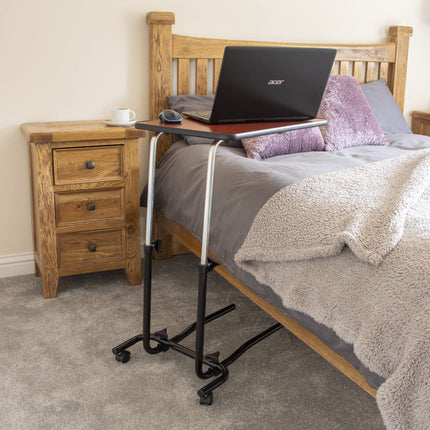 NRS Healthcare M01278 Divan-style overbed and chair table, tilting and adjustable