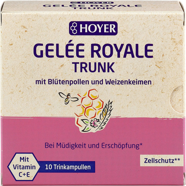 Hoyer Royal Jelly + Pollen Drinking Ampoules 10 Drinking Ampoules