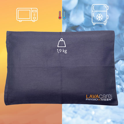 LAVAcare 2-in-1 Cooling &amp; Heating Pillow Classic • Cooling pillow with lava sand • For freezer, microwave &amp; oven • Lava pillow for refreshing &amp; relaxing neck, back &amp; stomach