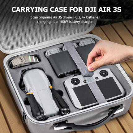 STARTRC Air 3S Carrying Case, Portable Travel Bag, Carrying Case for DJI Air 3S Fly More Combo, RC2/RC/RC-N3/N2 Controller Storage for DJI Air 3S Accessories, Battery Charging Hub