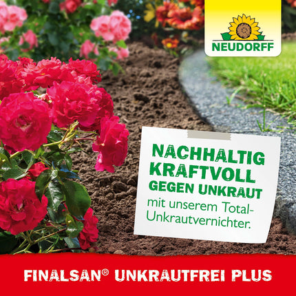 Neudorff Finalsan UnkrautFrei Plus Concentrate, a powerful weed killer that works right down to the root. Fast-acting weed remover, 1 x 2 liters, green