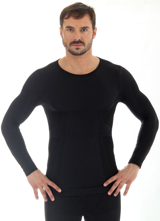 Brubeck men's thermal shirt black L